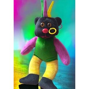 bk Beanie Kids SAMMY The Punk Bear Australia 9" Plush Stuffed Animal Toy No Tag
